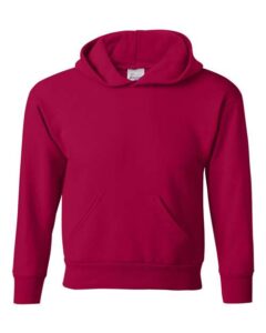 Hanes P473 Youth EcoSmart® Hooded Sweatshirt – Deep Red