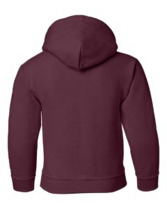 Gildan 18500B Youth Heavy Blend™ Hooded Sweatshirt – Maroon (back)