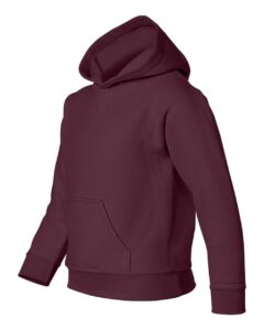 Gildan 18500B Youth Heavy Blend™ Hooded Sweatshirt – Maroon (side)