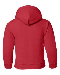 Gildan 18500B Youth Heavy Blend™ Hooded Sweatshirt – Red (back)