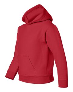 Gildan 18500B Youth Heavy Blend™ Hooded Sweatshirt – Red (side)