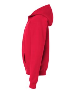 Gildan 18600B Youth Heavy Blend™ Full-Zip Hooded Sweatshirt – Red (side)