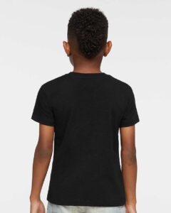 Rabbit Skins 3301J Youth Juvy T-Shirt – Black (on model back)