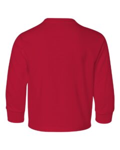 JERZEES 29BLR Youth Dri-Power® Long Sleeve 50/50 T-Shirt – True Red (back)