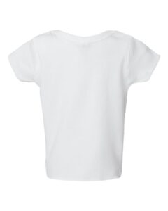 Rabbit Skins 3400 Infant Baby Rib Tee – White (back)