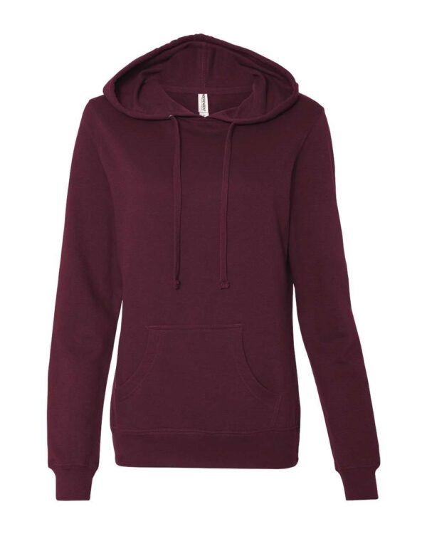 Independent Trading Co. Women’s Junior Fit Heavenly Fleece Lightweight Hooded Sweatshirt