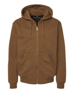 DRI DUCK 7033T Men’s Tall Crossfire Heavyweight Power Fleece Hooded Jacket with Thermal Lining – Saddle