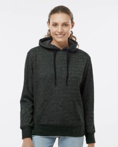 J. America 8860 Women’s Glitter French Terry Hooded Sweatshirt