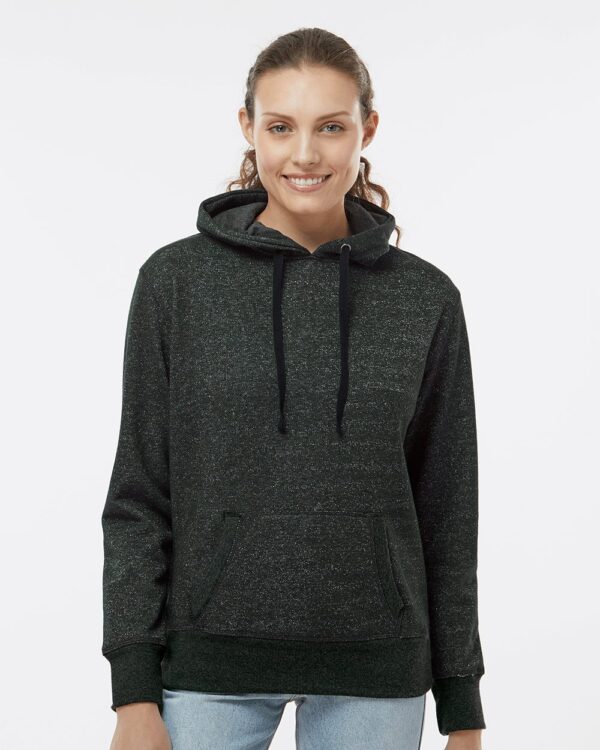 J. America Women’s Glitter French Terry Hooded Sweatshirt