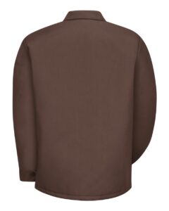 Red Kap JT50 Men’s Perma-Lined Panel Jacket – Brown (back)