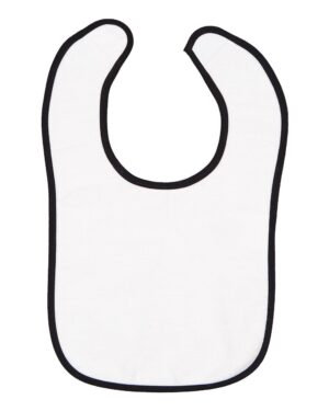 Rabbit Skins 1003 Infant Contrast Trim Terry Bib – Black