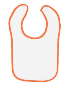Rabbit Skins 1003 Infant Contrast Trim Terry Bib – Orange