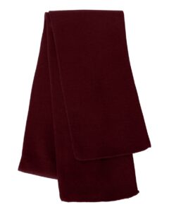 Sportsman SP04 Knit Scarf – Maroon (back)