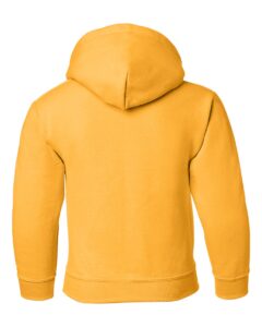 Gildan 18500B Youth Heavy Blend™ Hooded Sweatshirt – Gold (back)