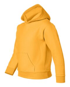 Gildan 18500B Youth Heavy Blend™ Hooded Sweatshirt – Gold (side)