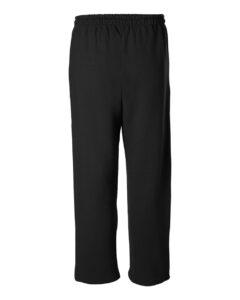 Gildan 18400 Unisex Heavy Blend™ Open-Bottom Sweatpants – Black (back)
