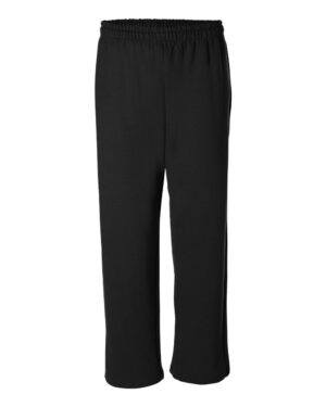 Gildan 18400 Unisex Heavy Blend™ Open-Bottom Sweatpants – Black
