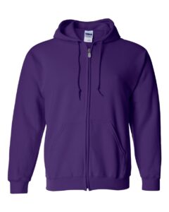 Gildan 18600 Unisex Heavy Blend™ Full-Zip Hooded Sweatshirt – Purple