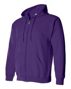 Gildan 18600 Unisex Heavy Blend™ Full-Zip Hooded Sweatshirt – Purple (side)