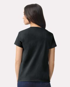 Gildan 2000L Women’s Ultra Cotton® T-Shirt – Black (on model back)