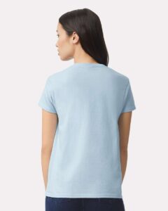 Gildan 2000L Women’s Ultra Cotton® T-Shirt – Light Blue (on model back)