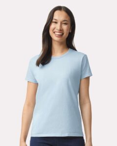Gildan 2000L Women’s Ultra Cotton® T-Shirt – Light Blue (on model)