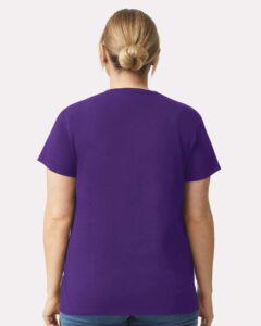 Gildan 2000L Women’s Ultra Cotton® T-Shirt – Purple (on model back)