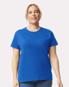 Gildan 2000L Women’s Ultra Cotton® T-Shirt – Royal (on model)