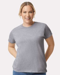 Gildan 2000L Women’s Ultra Cotton® T-Shirt – Sport Grey (on model)