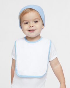 Rabbit Skins 1004 Infant Contrast Trim Premium Jersey Bib