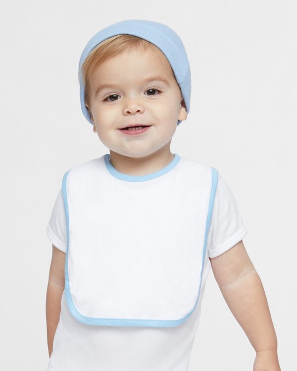 Rabbit Skins Infant Contrast Trim Premium Jersey Bib