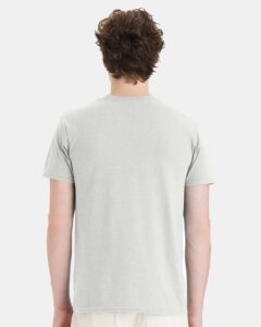 Hanes 4980 Unisex Perfect-T T-Shirt – Ash (on model back)