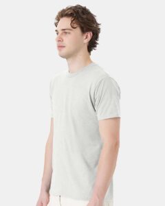 Hanes 4980 Unisex Perfect-T T-Shirt – Ash (on model side)