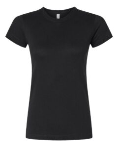 LAT 3616 Women’s Fitted Fine Jersey Tee – Black