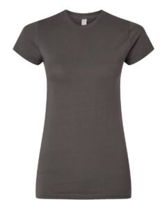 LAT 3616 Women’s Fitted Fine Jersey Tee – Charcoal