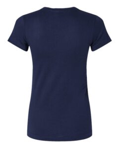 LAT 3616 Women’s Fitted Fine Jersey Tee – Navy (back)
