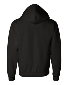 Champion S800 Unisex Powerblend® Full-Zip Hooded Sweatshirt – Black (back)