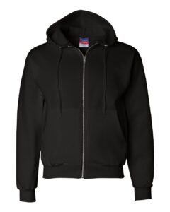 Champion S800 Unisex Powerblend® Full-Zip Hooded Sweatshirt – Black