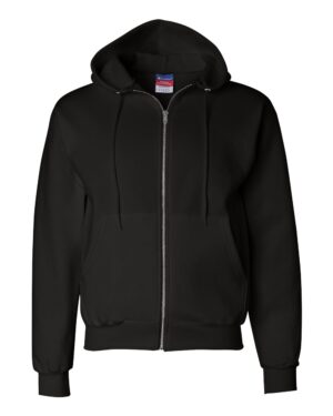 Champion S800 Unisex Powerblend® Full-Zip Hooded Sweatshirt – Black