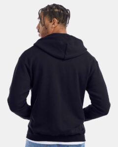 Champion S800 Unisex Powerblend® Full-Zip Hooded Sweatshirt – Navy (on model back)