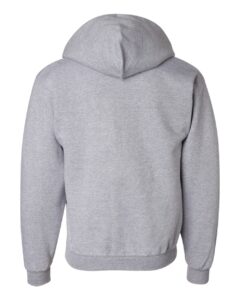 Champion S800 Unisex Powerblend® Full-Zip Hooded Sweatshirt – Light Steel (back)