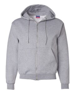 Champion S800 Unisex Powerblend® Full-Zip Hooded Sweatshirt – Light Steel
