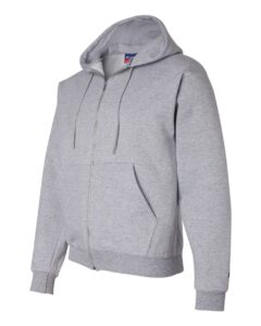 Champion S800 Unisex Powerblend® Full-Zip Hooded Sweatshirt – Light Steel (side)