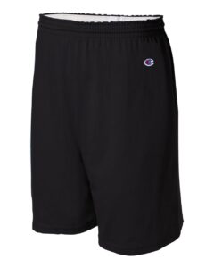 Champion 8187 Unisex Cotton Gym Shorts – Black (side)
