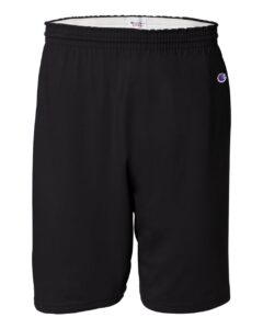 Champion 8187 Unisex Cotton Gym Shorts – Black