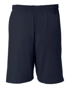 Champion 8187 Unisex Cotton Gym Shorts – Navy (back)