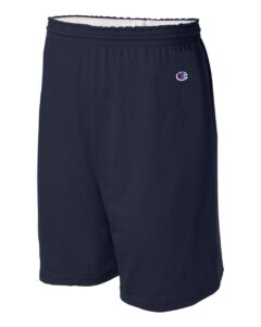 Champion 8187 Unisex Cotton Gym Shorts – Navy (side)