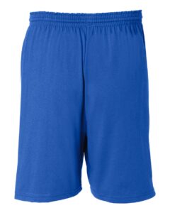 Champion 8187 Unisex Cotton Gym Shorts – Royal Blue (back)