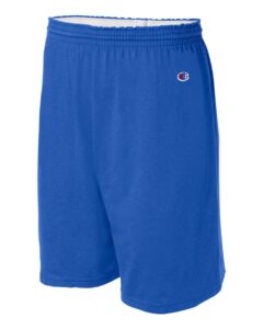 Champion 8187 Unisex Cotton Gym Shorts – Royal Blue (side)