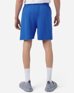 Champion 8187 Unisex Cotton Gym Shorts – Royal Blue (on model back)